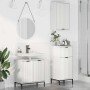 Juego de muebles de baño Cuadros 3 pcs Blanco 39.5 x 36 x 88 cm
