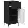 Juego de muebles de baño Cuadros 3 pcs Negro 39.5 x 36 x 88 cm