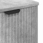 Juego de muebles de baño 3 pcs Gris hormigón 39.5 x 36 x 88 cm