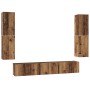 Conjunto de mueble de TV 7 pcs Madera vieja 60 x 30 x 30 cm