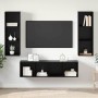 Juego de muebles de TV 3 pcs Roble negro 37 x 37 x 142.5 cm
