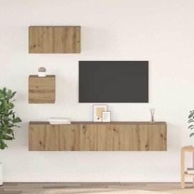 Conjunto de Cabinetes de Televisión 4 pcs Roble artisan