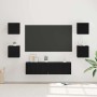 Conjunto de mueble de TV Montaje en la pared 6 pcs Roble negro en Muebles TV | Comprar online en Foro24