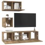 Conjunto de mueble de TV 4 pcs Roble artesanal en Muebles TV | Comprar online en Foro24