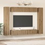 Conjunto de mueble de TV 10 pcs Roble artisan 30.5 x 30 x 90 cm