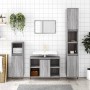 Set de muebles de baño 3 pzas madera contrachapada gris sonoma de vidaXL, Muebles de baño - Ref: Foro24-3190297, Precio: 182,...