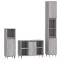 Set de muebles de baño 3 pzas madera contrachapada gris sonoma de vidaXL, Muebles de baño - Ref: Foro24-3190297, Precio: 182,...