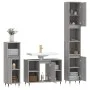 3-teiliges Badezimmermöbelset aus grauem Sonoma-Sperrholz von vidaXL, Badezimmermöbel - Ref: Foro24-3190297, Preis: 179,53 €,...