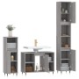 3-teiliges Badezimmermöbelset aus grauem Sonoma-Sperrholz von vidaXL, Badezimmermöbel - Ref: Foro24-3190297, Preis: 182,66 €,...