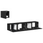 Conjunto de Cabinetes de Televisión 4 pcs Roble negro