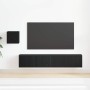 Conjunto de Cabinetes de Televisión 4 pcs Roble negro