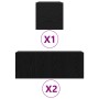 Conjunto de Cabinetes de Televisión 4 pcs Roble negro