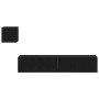 Conjunto de Cabinetes de Televisión 4 pcs Roble negro