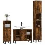 3-piece bathroom furniture set smoked oak plywood by vidaXL, Bathroom furniture - Ref: Foro24-3190312, Price: 197,08 €, Disco...