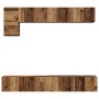 Conjunto de mueble de TV 5 pcs Madera vieja 100 x 30 x 30 cm