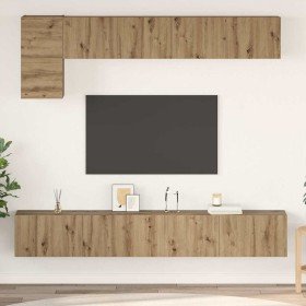 Conjunto de mueble de TV 5 pcs Roble artisan 100 x 30 x 30 cm