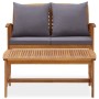 Muebles de jardín 2 piezas con cojines madera maciza de acacia by vidaXL, Garden sets - Ref: Foro24-310264, Price: 223,68 €, ...