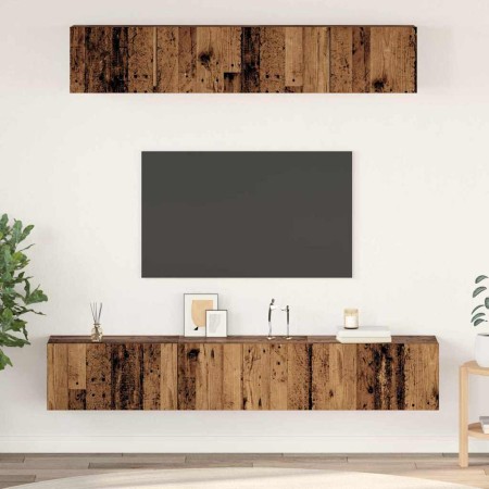 Conjunto de mueble de TV 5 pcs Madera envejecida en Muebles TV | Comprar online en Foro24