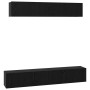 Conjunto de mueble de TV 5 pcs Roble Negro Madera de ingeniería en Muebles TV | Comprar online en Foro24