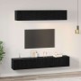 Conjunto de mueble de TV 5 pcs Roble Negro Madera de ingeniería en Muebles TV | Comprar online en Foro24
