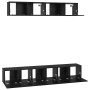 Conjunto de mueble de TV 5 pcs Roble Negro Madera de ingeniería en Muebles TV | Comprar online en Foro24