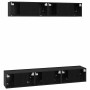 Conjunto de mueble de TV 5 pcs Roble Negro Madera de ingeniería en Muebles TV | Comprar online en Foro24