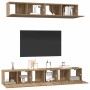 Conjunto de mueble de TV 5 pcs Roble artisan 100 x 30 x 30 cm