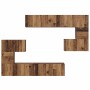 Conjunto de mueble de TV 8 pcs Madera vieja 80 x 30 x 30 cm