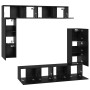 Conjunto de mueble de TV 8 pcs Roble negro 80 x 30 x 30 cm en Muebles TV | Comprar online en Foro24