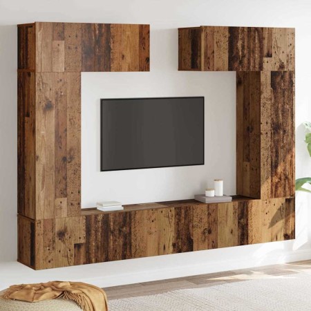 Conjunto de Muebles para TV 6 pcs Madera vieja