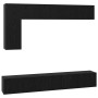 Conjunto de mueble de TV 6 pcs Roble Negro Madera de ingeniería en Muebles TV | Comprar online en Foro24