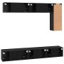 Conjunto de mueble de TV 6 pcs Roble Negro Madera de ingeniería en Muebles TV | Comprar online en Foro24