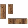 Conjunto de mueble de TV 4 pcs Madera envejecida en Muebles TV | Comprar online en Foro24