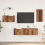 Conjunto de mueble de TV 4 pcs Madera vieja 30.5 x 30 x 60 cm
