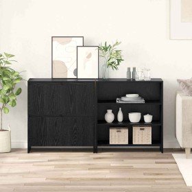 Tableros Lateral 2 pcs Roble negro 70 x 41 x 75 cm