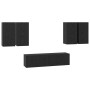 Conjunto de mueble de TV 6 pcs Roble negro 60 x 30 x 30 cm