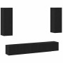 Set de Armarios de TV de 5 Piezas de Madera Elaborada de Roble Negro en Muebles TV | Comprar online en Foro24