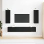 Set de Armarios de TV de 5 Piezas de Madera Elaborada de Roble Negro en Muebles TV | Comprar online en Foro24