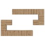 Conjunto de mueble de TV 10 pcs Roble artisan 60 x 30 x 30 cm