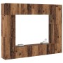 Conjunto de mueble de TV 8 pcs Madera vieja 80 x 30 x 30 cm
