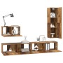 Conjunto de mueble de TV con cajón 4 pcs Madera envejecida en Muebles TV | Comprar online en Foro24
