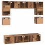 Conjunto de mueble de TV 8 pcs Madera envejecida en Muebles TV | Comprar online en Foro24
