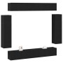 Conjunto de 8 piezas de mueble de TV - Montaje en la pared