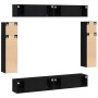 Conjunto de 8 piezas de mueble de TV - Montaje en la pared