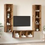 Juego de muebles de TV 3 pcs Madera vieja 37 x 37 x 142.5 cm
