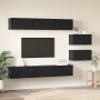 Conjunto de mueble de TV Roble Negro Madera de ingeniería en Muebles TV | Comprar online en Foro24