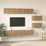 Conjunto de mueble de TV 8 pcs Roble artisan 60 x 30 x 30 cm