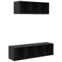 Conjunto de mueble de TV 2 pcs Roble Negro Madera contrachapada en Muebles TV | Comprar online en Foro24