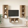 Conjunto de mueble de TV Roble artisan 37 x 37 x 107 cm