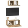 Conjunto de mueble de TV 2 pcs Roble artesanal en Muebles TV | Comprar online en Foro24